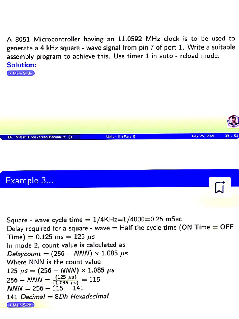 Unit 1 Timer Problems and Program | PDF