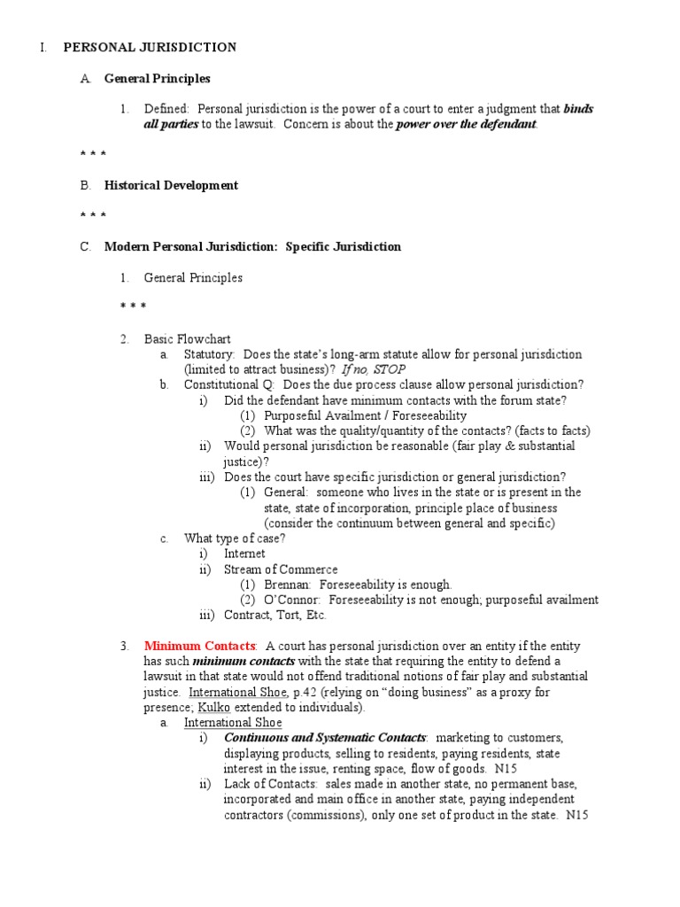 Understanding Personal Jurisdiction Basics | PDF | Personal ...
