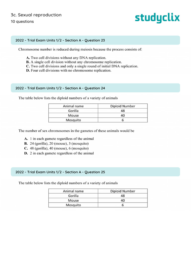 3c. Sexual Reproduction | PDF