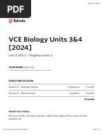 VCE Biology Unit 4 AOS 1 Practice SAC | PDF | Immune System | Antigen