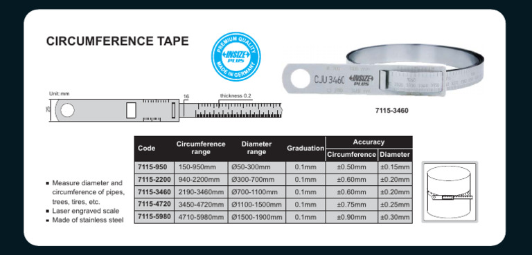 insize-circumference-tape | Download Free PDF | Pipe (Fluid Conveyance ...
