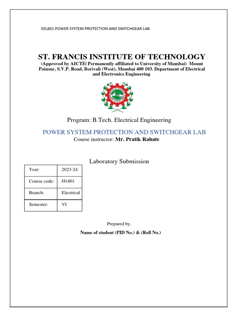 Exp 3 To Study and Test The Various Fuse Wires, MCBs and RCCB | PDF ...