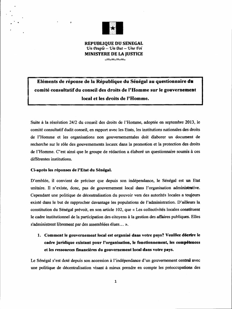 Senegal Pdf