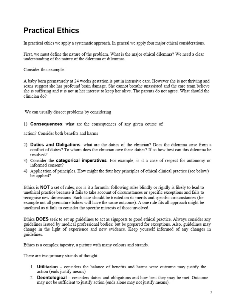 Ethical Decision-Making in Healthcare | PDF | Informed Consent ...