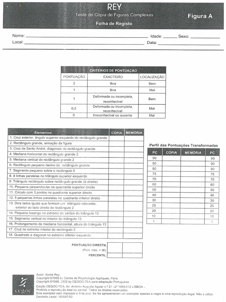 Folha de Registo Figuras de Rey | PDF