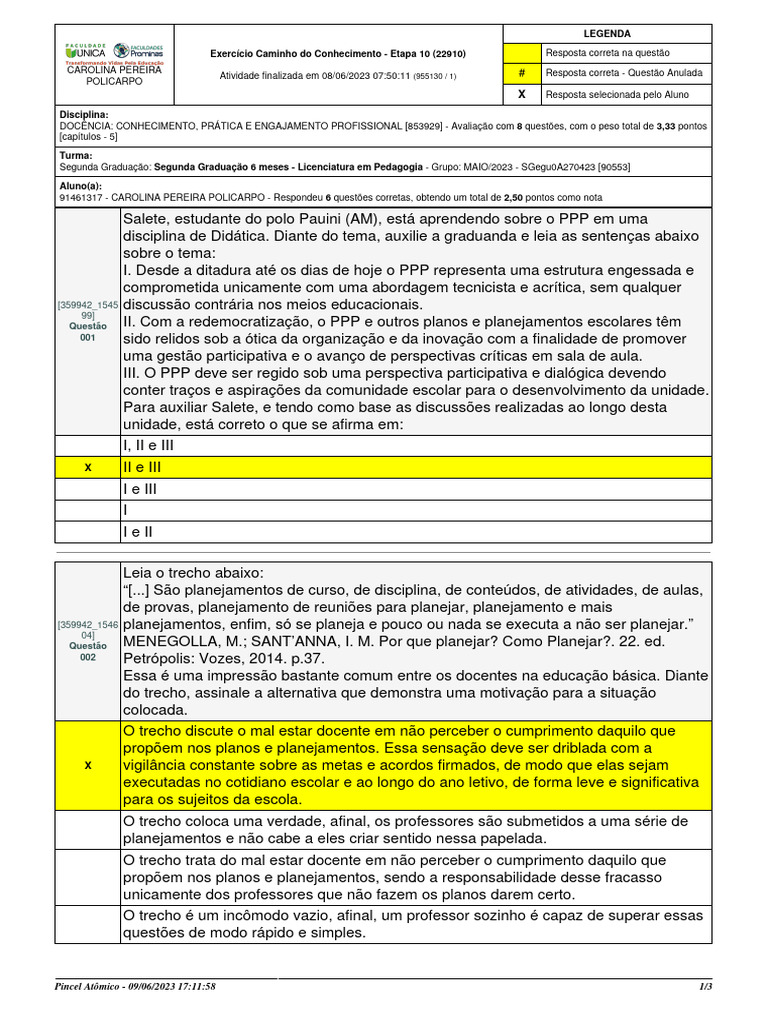 Unidade 5 | PDF | Pedagogia | Aprendizado