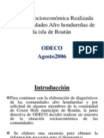 Muestra Socioeconómica Realizada en Comunidades Afro Hondureñas de