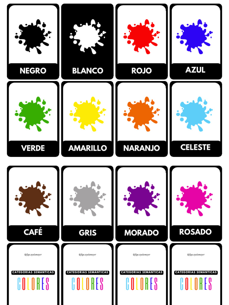 Flashcards Colores | PDF