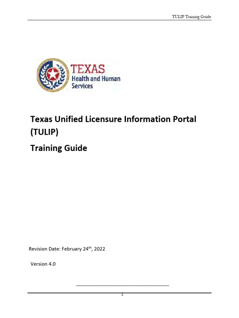 TULIP Portal Provider Training Guide | PDF | Login | Password