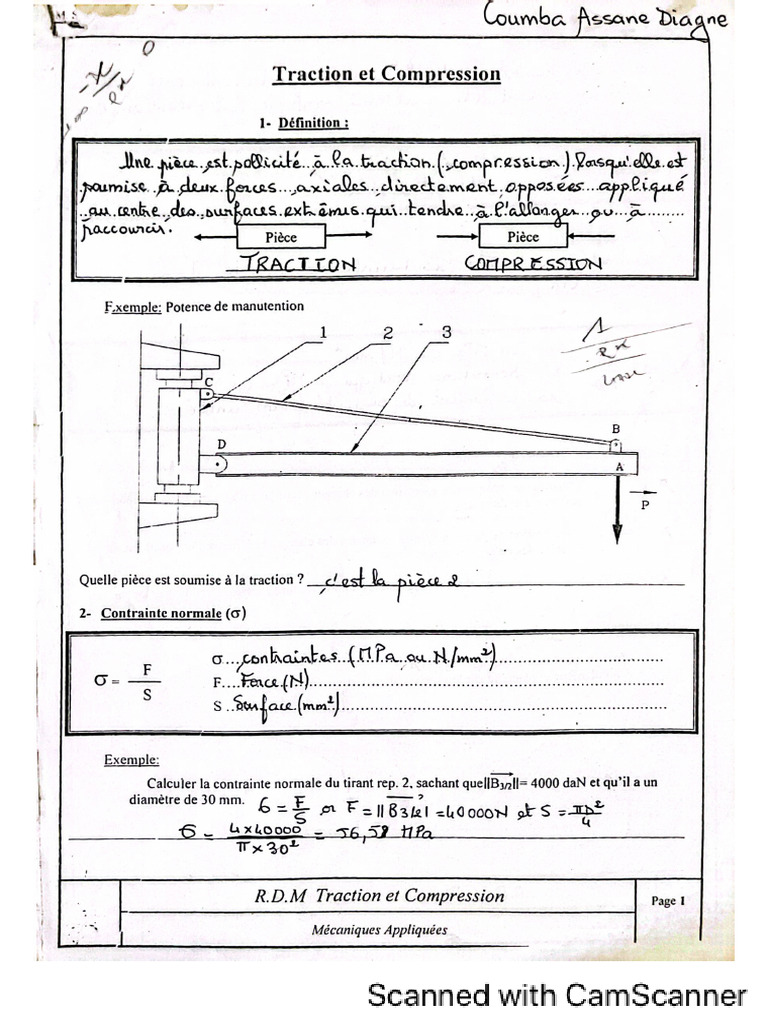Traction Compression Cisaillement | PDF