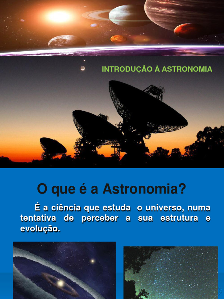 Aula Introdução Astronomia | PDF | Estrelas | Sistema Solar
