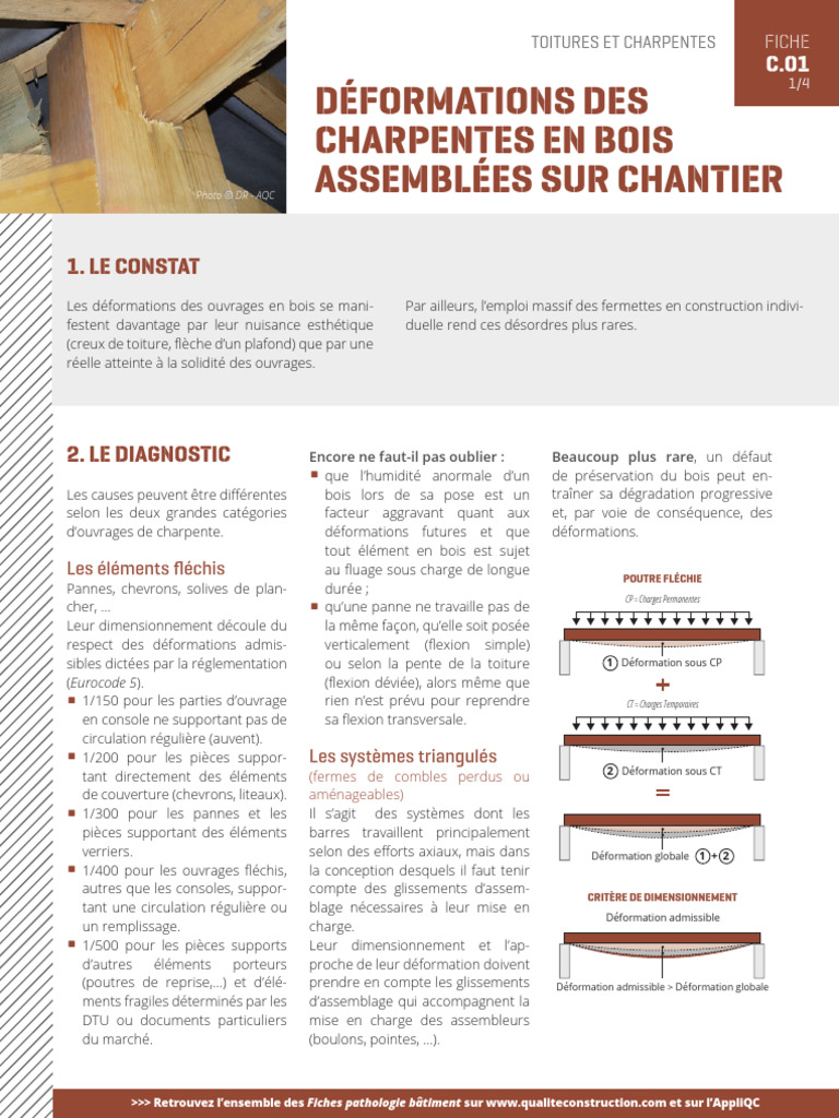 Déformations des charpentes en bois | PDF | Bois (matériau de ...