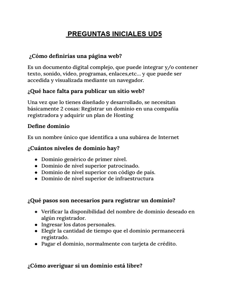 Guía Completa sobre Dominios y Hosting | PDF | Red mundial | Internet y web