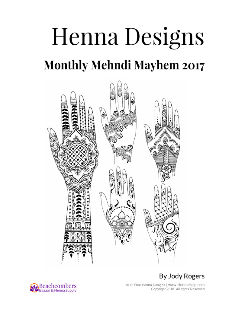 2017 MMM Free Henna Designs OPT A | PDF | All Rights Reserved ...