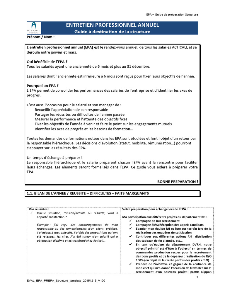 Guide de préparation à l'EPA | PDF | Recrutement | Gestion des ...