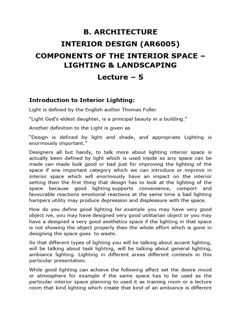 The Design Process PDF Lighting Interior Design