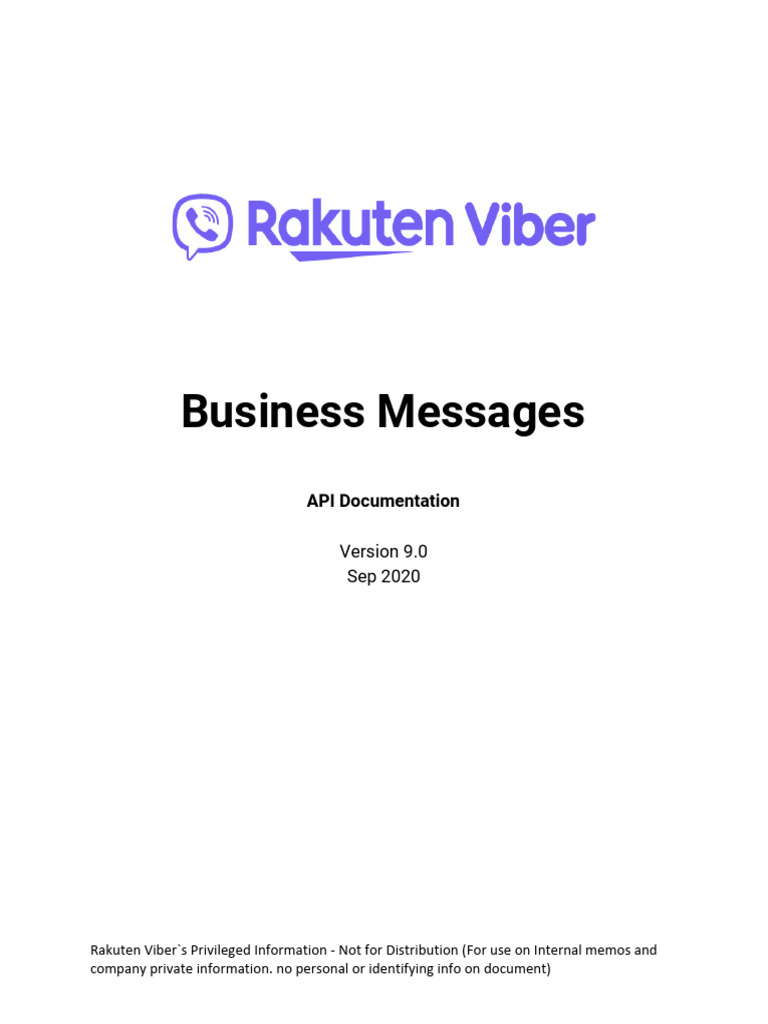 Viber Business Messages API Guide | PDF | Software | Computing