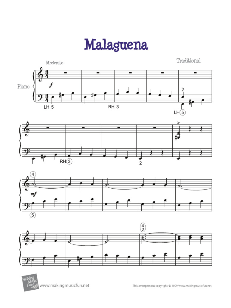 Malaguena Piano | PDF