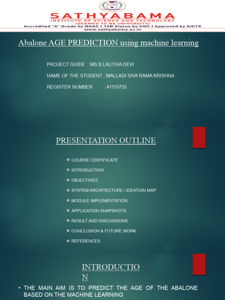 Abalone Age Prediction with ML Techniques | PDF | Machine Learning ...