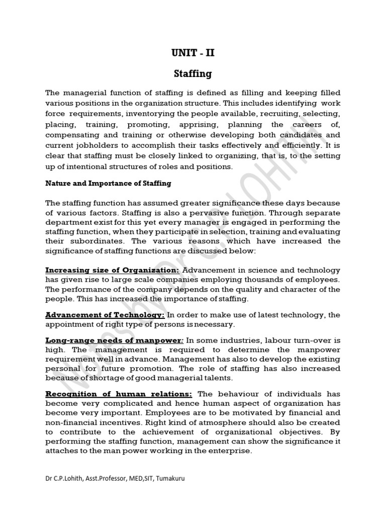 2 2 Staffing Pdf Recruitment Human Resources