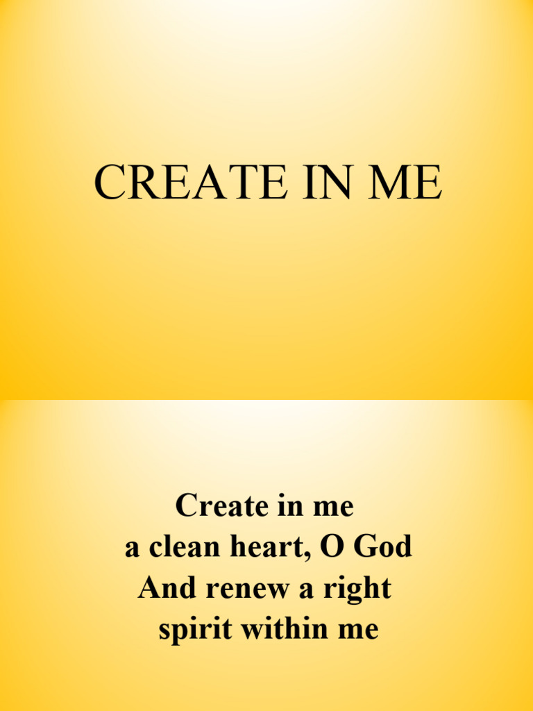 Clean Heart Prayer Lyrics | PDF | Religion & Spirituality