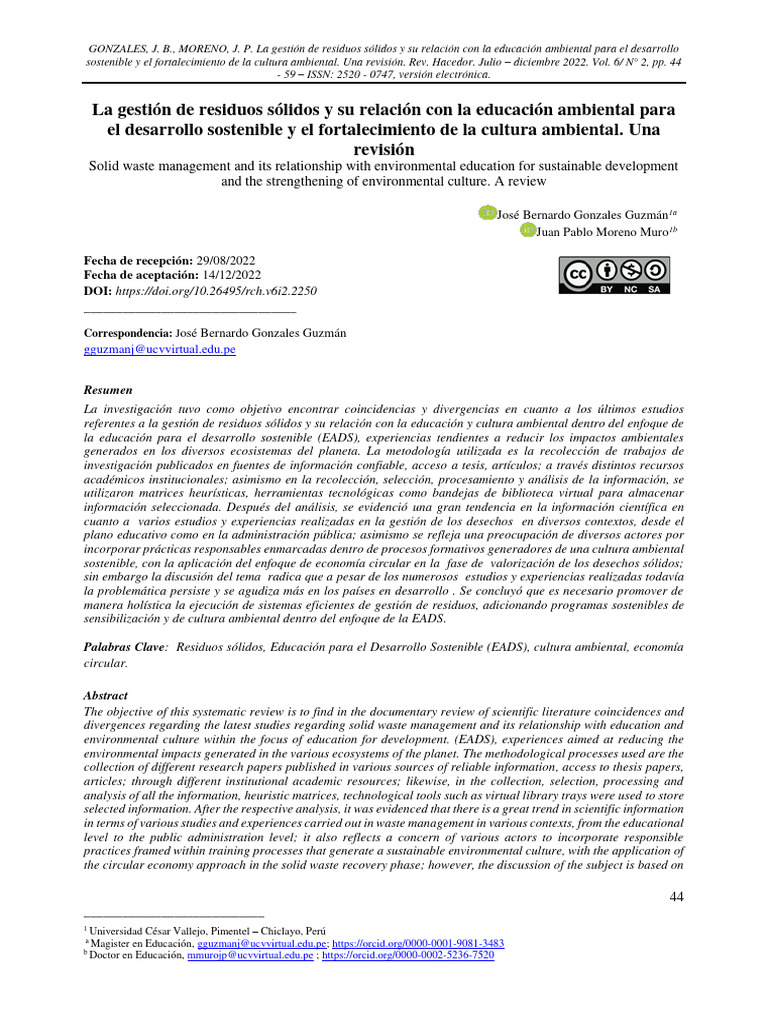 Gestión de Residuos y Educación Ambiental | PDF | Sustentabilidad ...