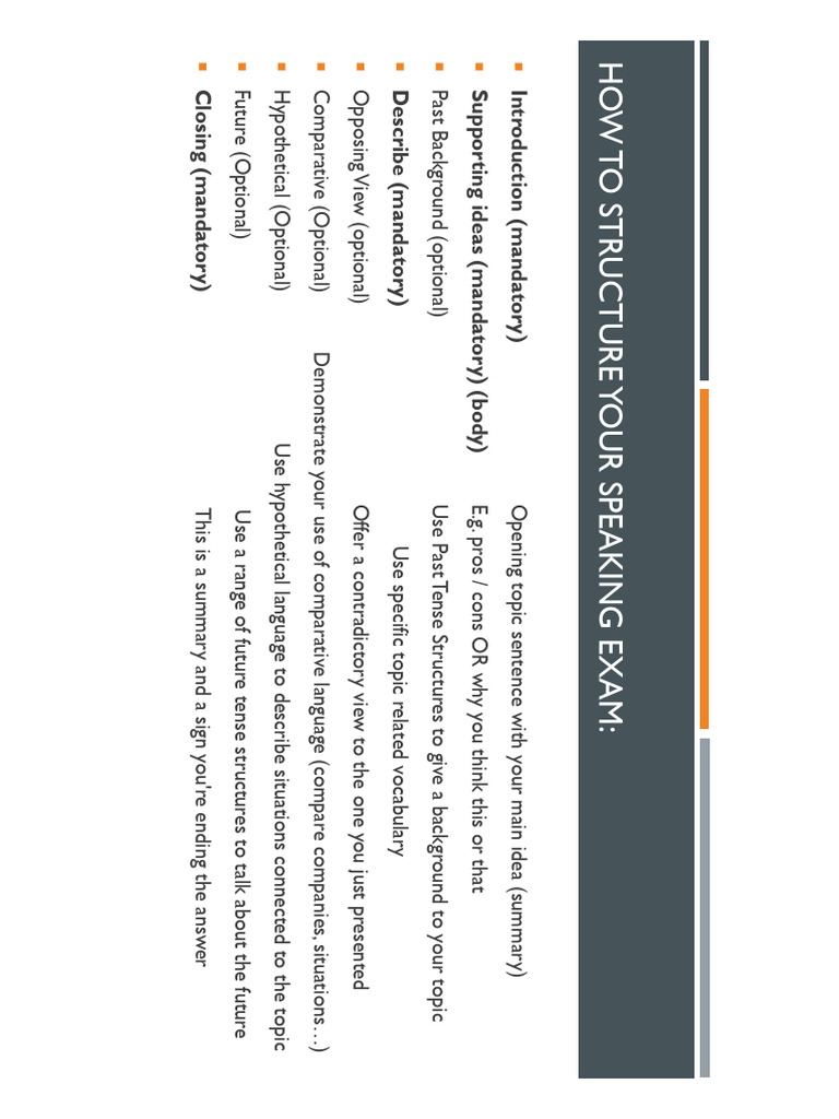 Guidelines Speaking Exam Structure | PDF | Language Arts & Discipline ...