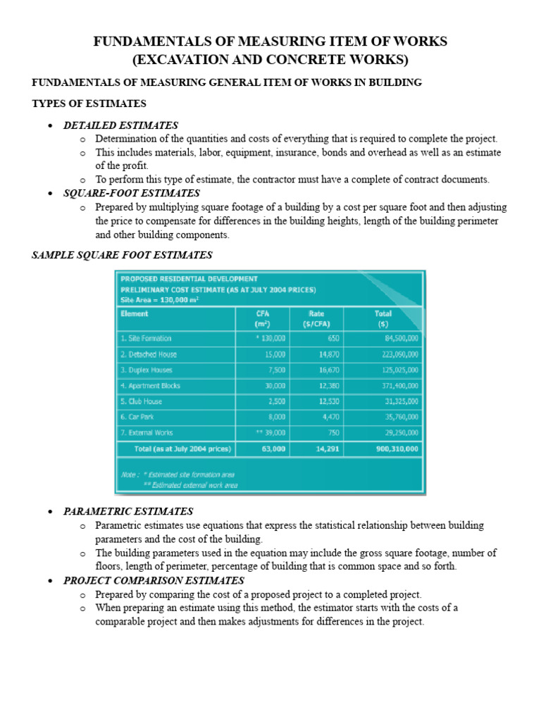 CE175-3C5 Fundamentals of Measuring Item of Works (Excavation and ...