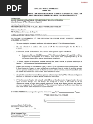 HMS_CityElectric - Greek Village IV - Suppliers Final Lien Waiver and Release (Second Tier)