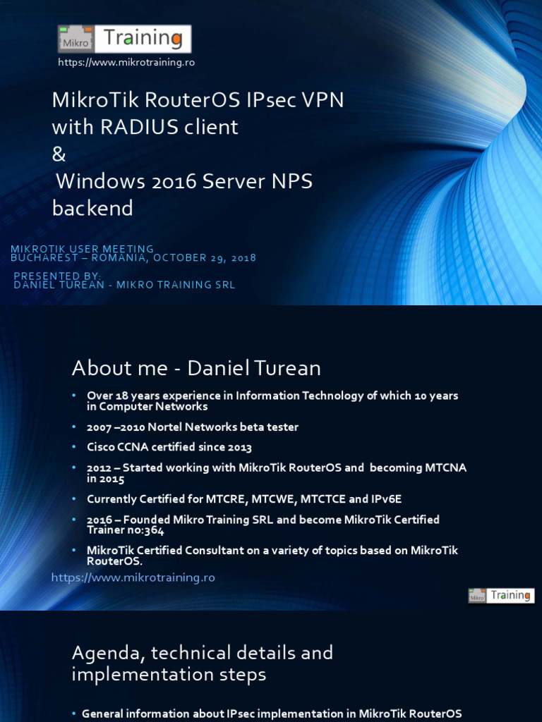 MikroTik RouterOS IPsec VPN Setup | PDF | Computing | Application Layer ...