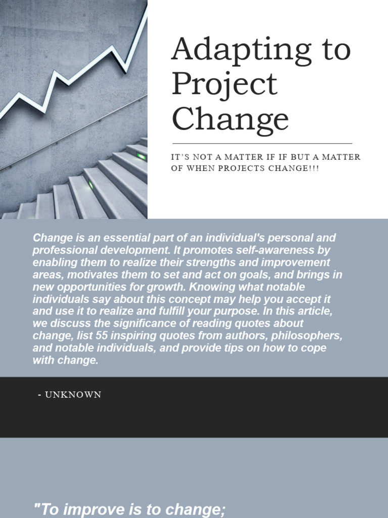 Adapting To Project Change PDF Agile Software Development Business