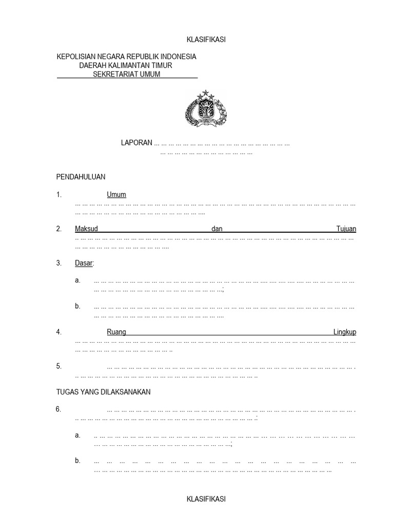 Surat Laporan Polisi 2025 Kalimantan Timur | PDF | Pengelolaan Keuangan ...
