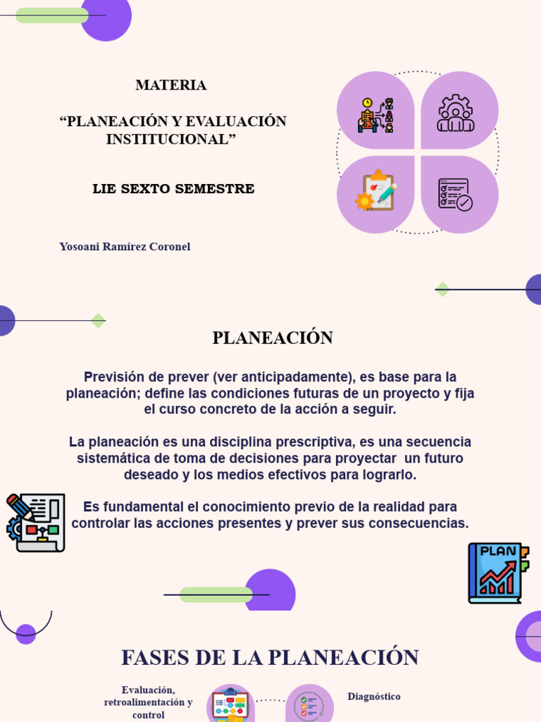 Planeación y Evaluación Educativa | PDF | Evaluación | Planificación