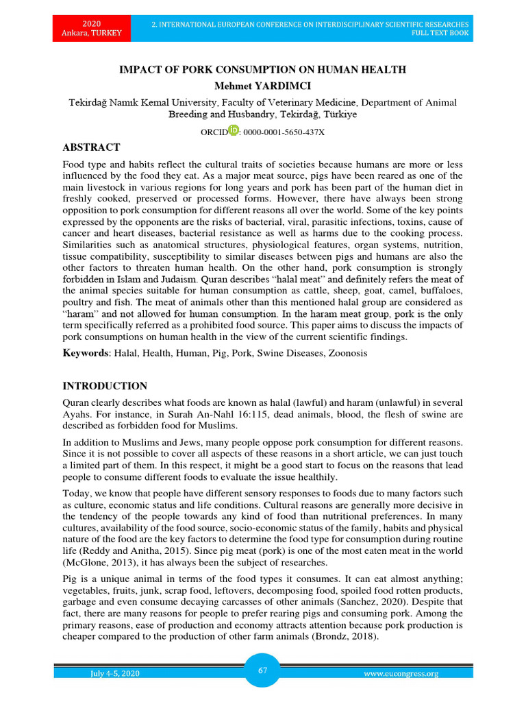 Health Risks of Pork Consumption | PDF | Meat | Pork