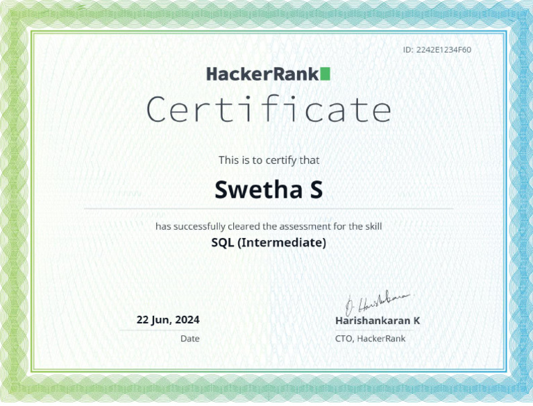 SQL Intermediate Certificate | PDF