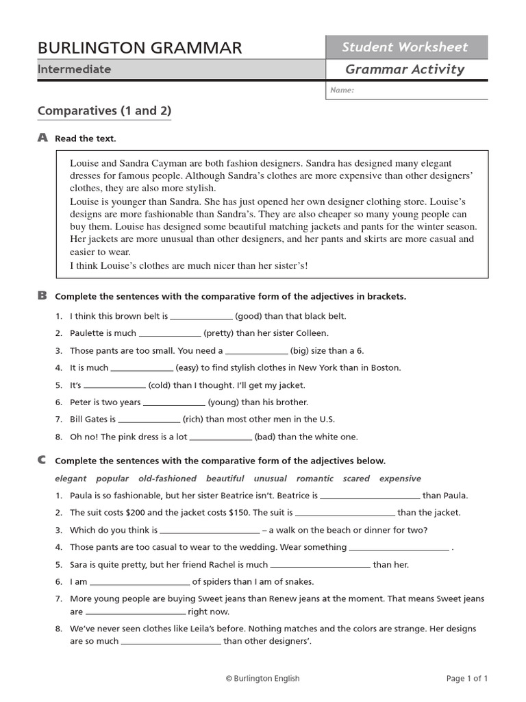 Comparatives in Fashion Design | PDF | Style | Softlines (Retail)
