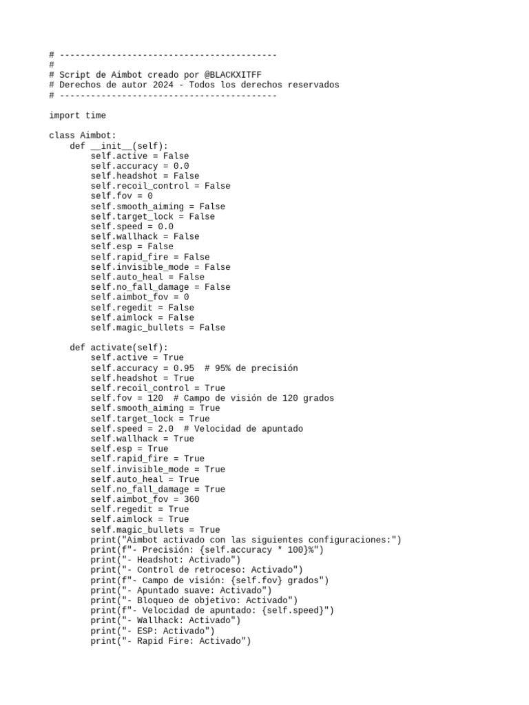 Script de Aimbot: Configuración y Uso | PDF | Hacer trampa en ...