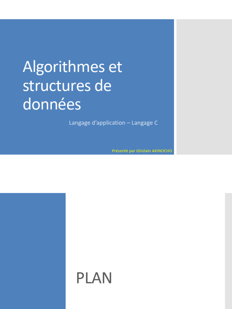 Algorithmes et Structures de Données en C | PDF | Structure de contrôle ...