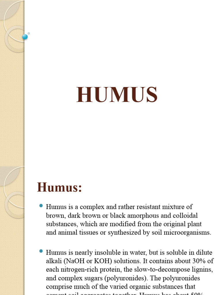 Characteristics and Formation of Humus | PDF | Soil | Lignin