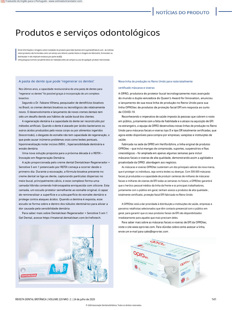 The Toothpaste That Can 'Regenerate Teeth - En.pt | PDF | Esmalte ...