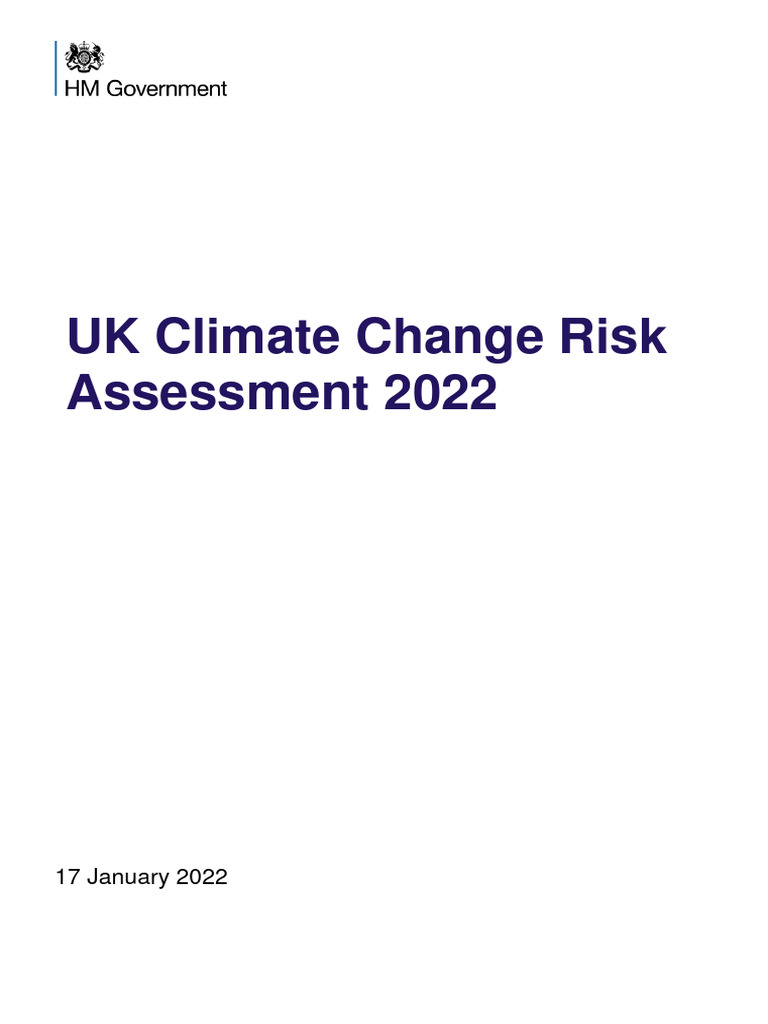UK Climate Change Risk Assessment 2022 | PDF | Climate Change | Risk