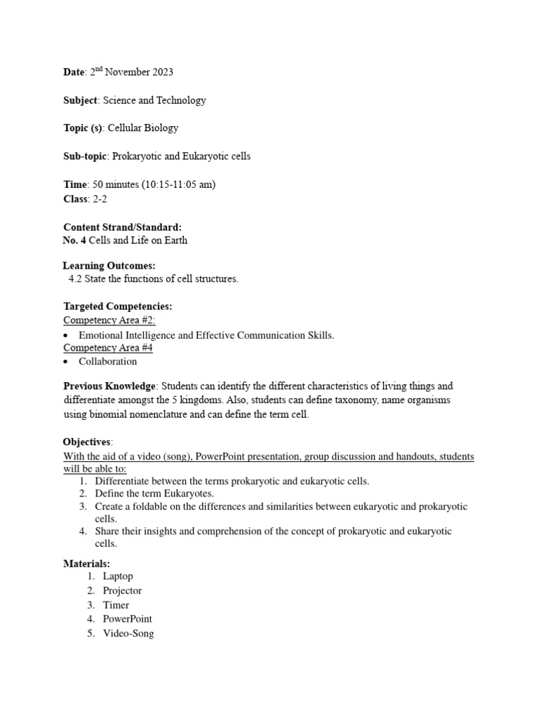 Prokaryotic vs Eukaryotic Cells Explained | PDF | Cell (Biology ...