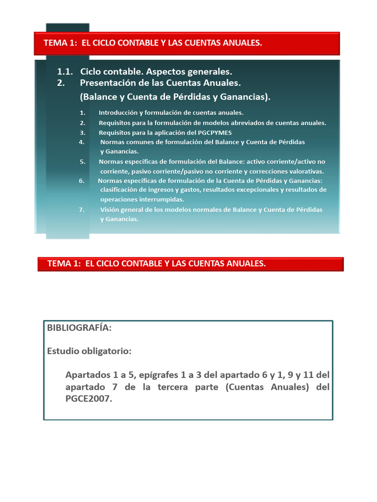 Tema 1 Contabilidad 2 Pdf Contabilidad Estado Financiero
