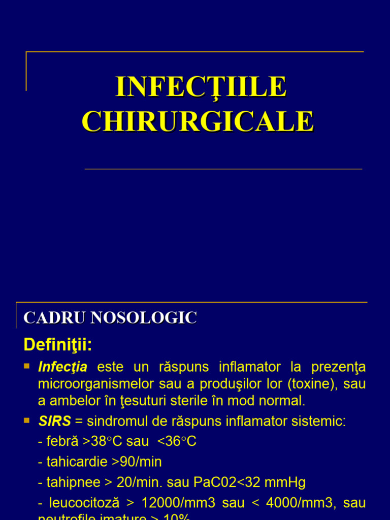 Infecţiile Chirurgicale | PDF