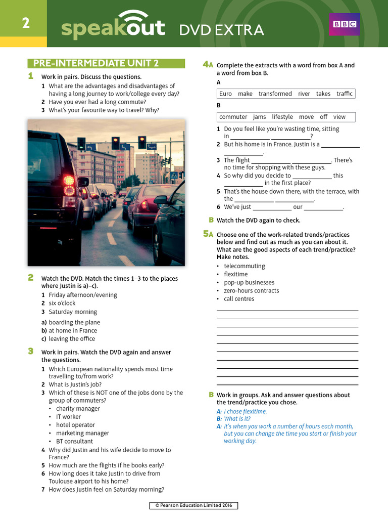 Speakout Pre-Intermediate Unit 2 Audio | PDF