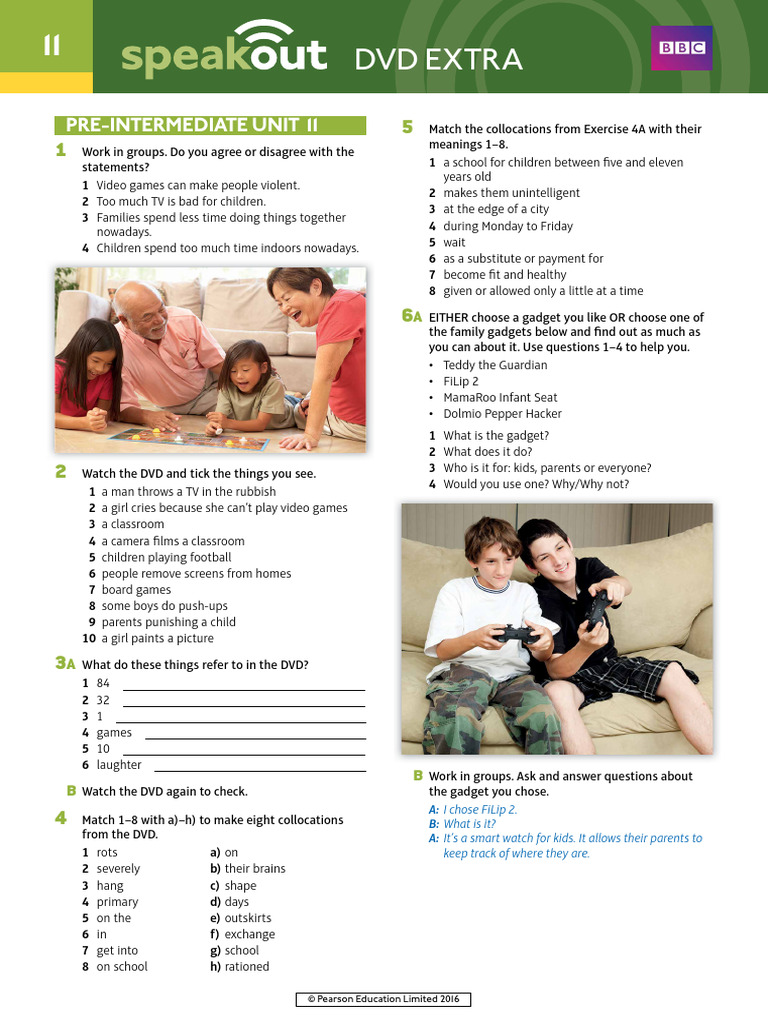 Speakout DVD Extra Pre-Intermediate Unit 11 | PDF