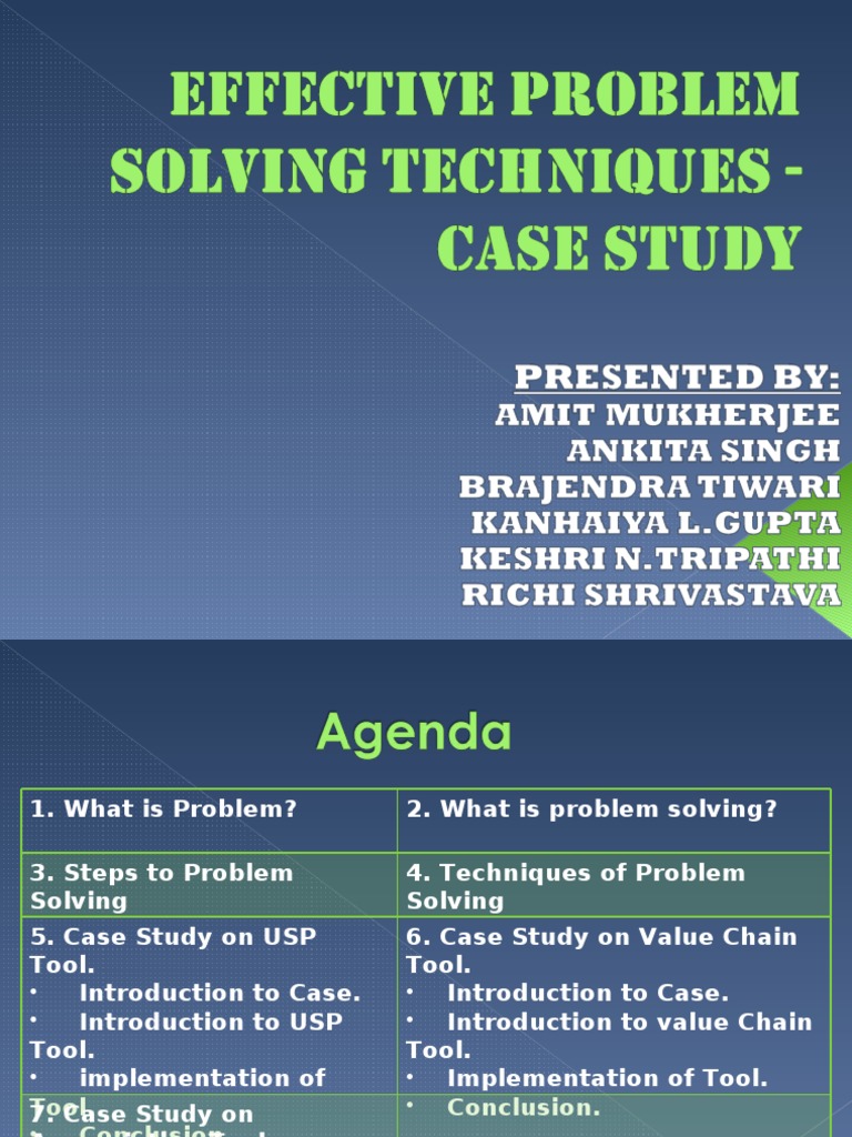 case studies on problem solving