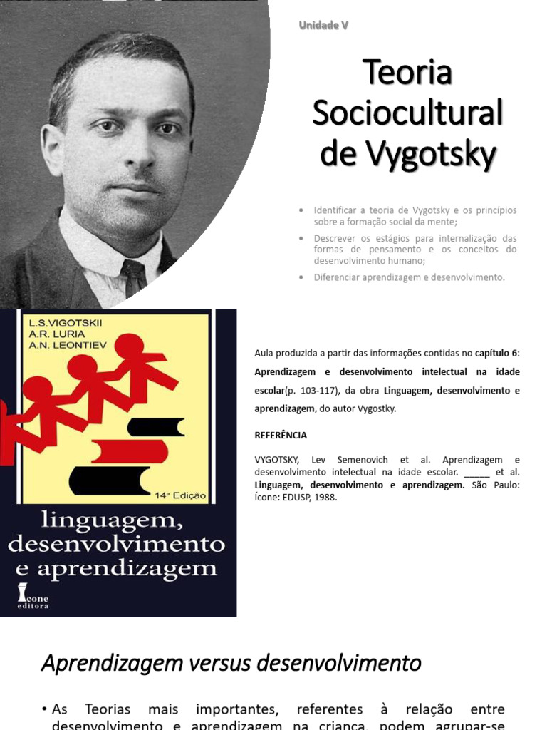 Teoria Sociocultural de Vygotsky e Aprendizagem | PDF | Aprendizado ...