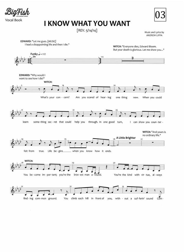 BIG FISH Vocal Book 10 12 | PDF