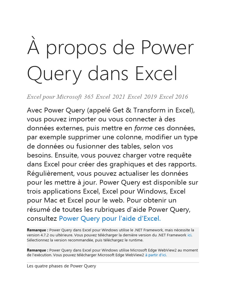 Introduction à Power Query dans Excel | PDF | Microsoft Excel | Microsoft